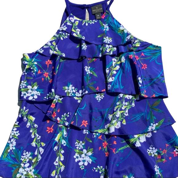 Worthington Blue Floral Top Size Petite Small - Picture 1 of 7